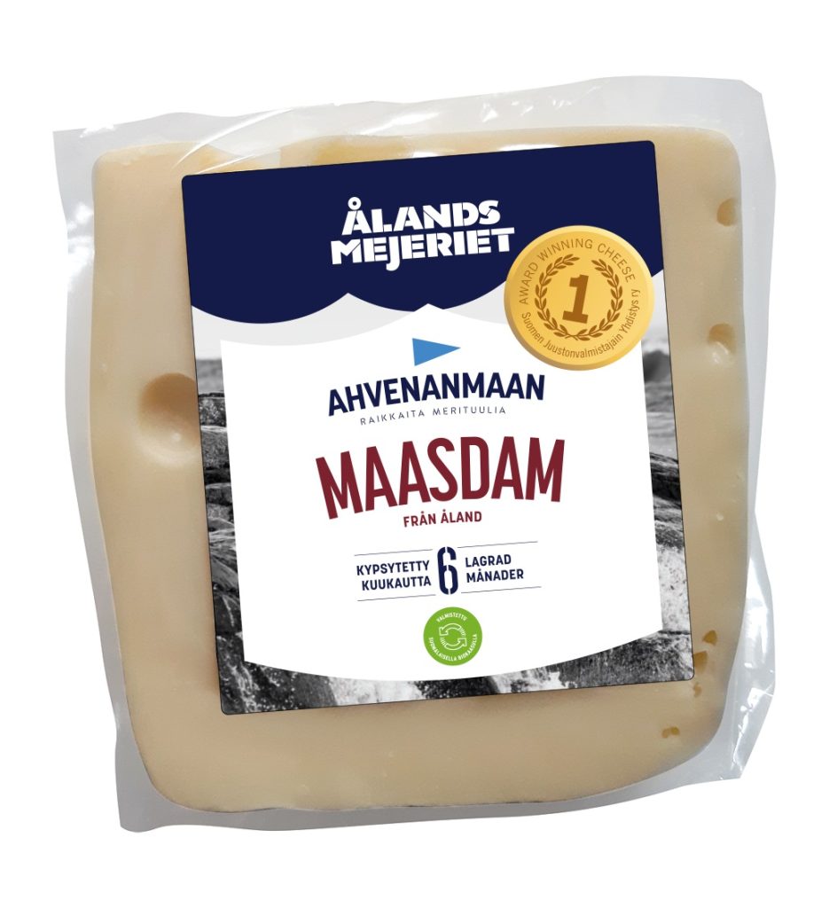 Ahvenanmaan 350g Maasdam ost lagrad 6 månader